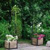 7.5 Feet Metal Garden Arch for Climbing Plants and Outdoor Garden Decor-Black