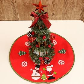 Tree Skirt Christmas Hemming Applique Non-woven Fabric