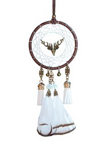 Handmade Dream Catcher with Bells Car Rearview Mirror Hanging Decor Car Charms Pendant