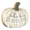 "Harvest" By Artisan Cindy Jacobs Printed on Wooden Pumpkin Wall Art