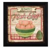 "Jumbo Fresh Eggs" By Mollie B., Printed Wall Art, Ready To Hang Framed Poster, Black Frame