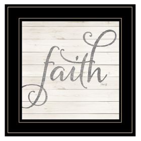 "Simple Words - Faith" by Marla Rae, Ready to Hang Framed Print, Black Frame