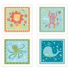 "Children's Room Collection " 4-Piece Vignette By Annie LaPoint, Printed Wall Art, Ready To Hang Framed Poster, White Frame