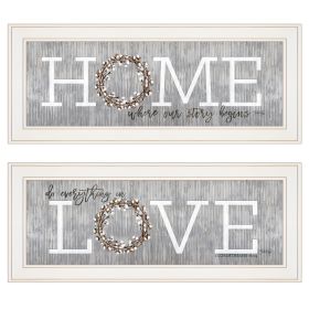 "Where Our Story Begins" 2-Piece Vignette by Marla Rae, White Frame