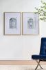 Set of 2 Fake Pencil Architectual Wall Art, Wall Decor Accent, 24" x 32"