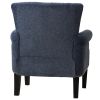 Accent Rivet Tufted Polyester Armchair ,Navy Blue