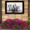 "Floral Farmhouse I" by Robin-Lee Vieira, Ready to Hang Framed Print, Black Frame