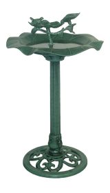 33 inch lotus birdbath with birds