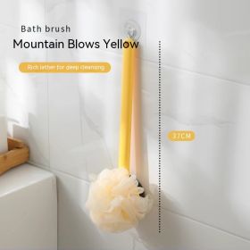 Bath Brush Back Soft Hair Bath Female Bath Brush Back Rub Bath Towel (Option: Yellow With Bath Ball)