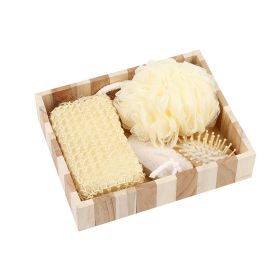 Bathroom Bath Set Love Wooden Barrel Gift Set (Option: Wooden Box)