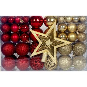 Home Fashion Christmas Decorations Suit (Option: Golden Red)