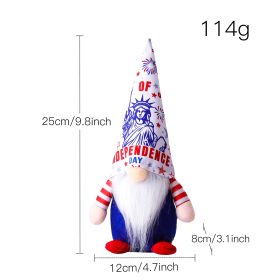 Independence Day Liberty Rudolph Doll Fan Flag American National Day Goddess Statue Hat Faceless Doll Outdoor Festive Decoration (Color: 2, Height: 11cm-30cm)