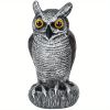 1pc Owl Decoy To Scare Birds Away, Fake Owl Scarecrows, Pigeon Deterrent, Plastic Owl Statue For Outdoor Garden Balcony Porch Yard