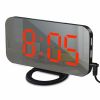 Digital LED Alarm Clock Mirror 2 USB Charger Ports Night Light LED Table Clock Snooze Function Adjustable Brightness Desk Clocks