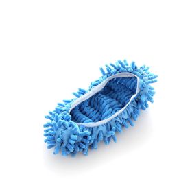 Mop Slippers Dust Cleaning Slippers Cleaning Shoes Home Cloth Cleaning Shoes Cover Reusable Overshoes (Color: Blue)