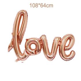 18inch Round White Gold Glitter Print Mr & Mrs LOVE foil Balloons bride to be marriage Wedding Decor Valentine Day Supplies (Color: B01, Ballon Size: 10inch)