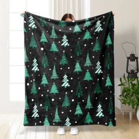 Christmas Thickening Print Flannel Blanket (Option: Style17-70x100cm)