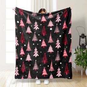 Christmas Thickening Print Flannel Blanket (Option: Style15-130x150cm)