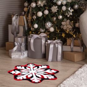 Cashmere Snowflake Floor Mat Carpet Bedroom Bedside Blanket Bathroom Mats (Option: Snowflake 2-60)