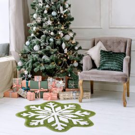 Cashmere Snowflake Floor Mat Carpet Bedroom Bedside Blanket Bathroom Mats (Option: Snowflake 4-80)