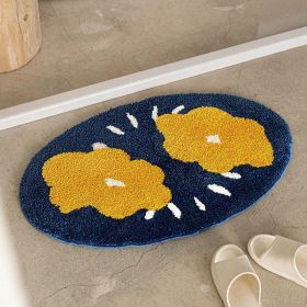 Bathroom Entrance Door Mat Blanket Bathroom Absorbent Floor Mat (Option: Huasheng-40 X60cm Crystal Velvet)