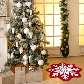 Cashmere Snowflake Floor Mat Carpet Bedroom Bedside Blanket Bathroom Mats (Option: Snowflake 7-180)