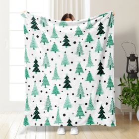 Christmas Thickening Print Flannel Blanket (Option: Style18-130x150cm)