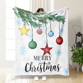 Christmas Thickening Print Flannel Blanket (Option: Style05-150x200cm)