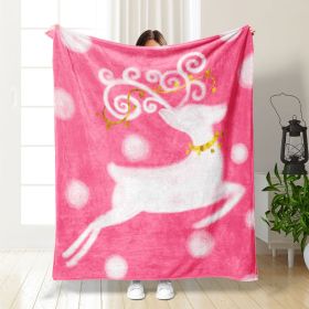 Christmas Thickening Print Flannel Blanket (Option: Style01-150x200cm)